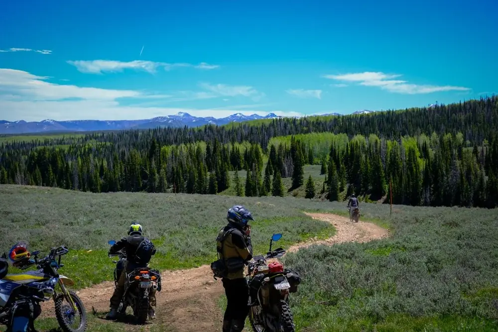 SOAF riders on a mountain trail near Park City