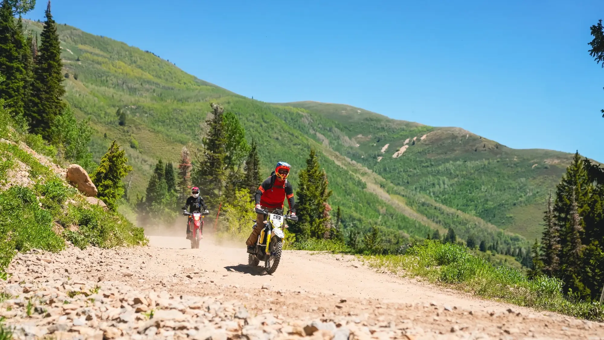 A rider on a Colorado backcountry trail